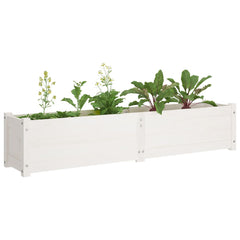 Raised Bed 2 Pack White Solid Pine Wood
