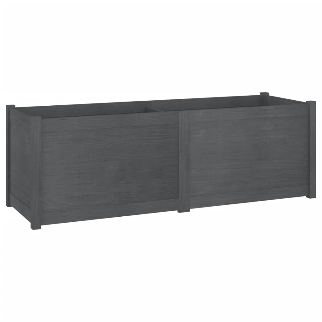 Garden Planter Gray 59.1x19.7x19.7 Solid Wood Pine