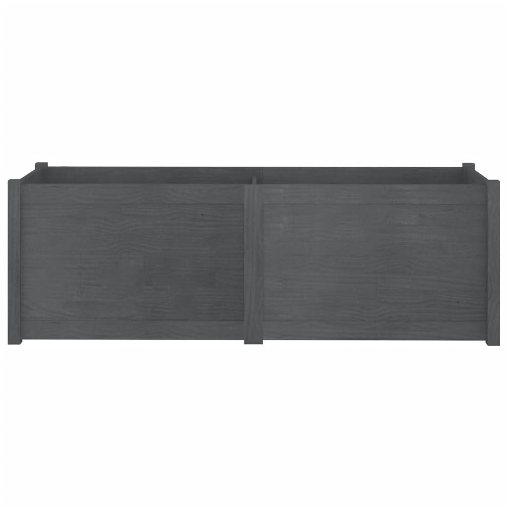 Garden Planter Gray 59.1x19.7x19.7 Solid Wood Pine