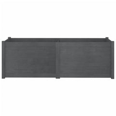 Garden Planter Gray 59.1x19.7x19.7 Solid Wood Pine