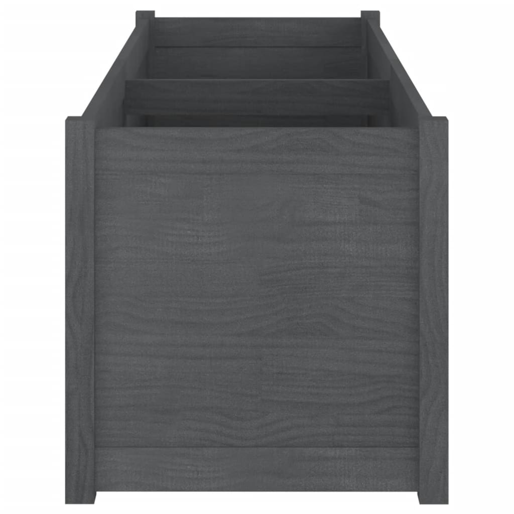 Garden Planter Gray 59.1x19.7x19.7 Solid Wood Pine