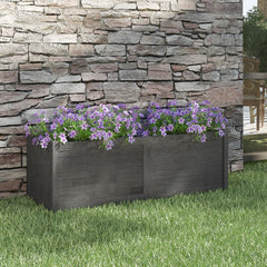 Garden Planter Gray 59.1x19.7x19.7 Solid Wood Pine