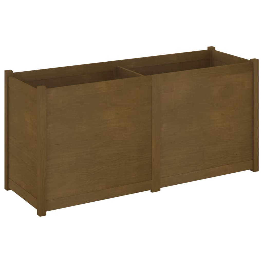 Garden Planter Honey Brown 59.1x19.7x27.6 Solid Wood Pine