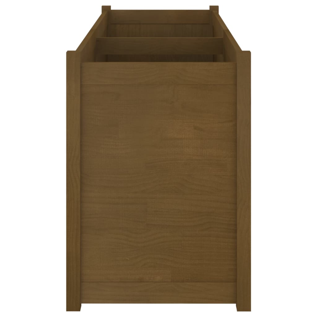 Garden Planter Honey Brown 59.1x19.7x27.6 Solid Wood Pine