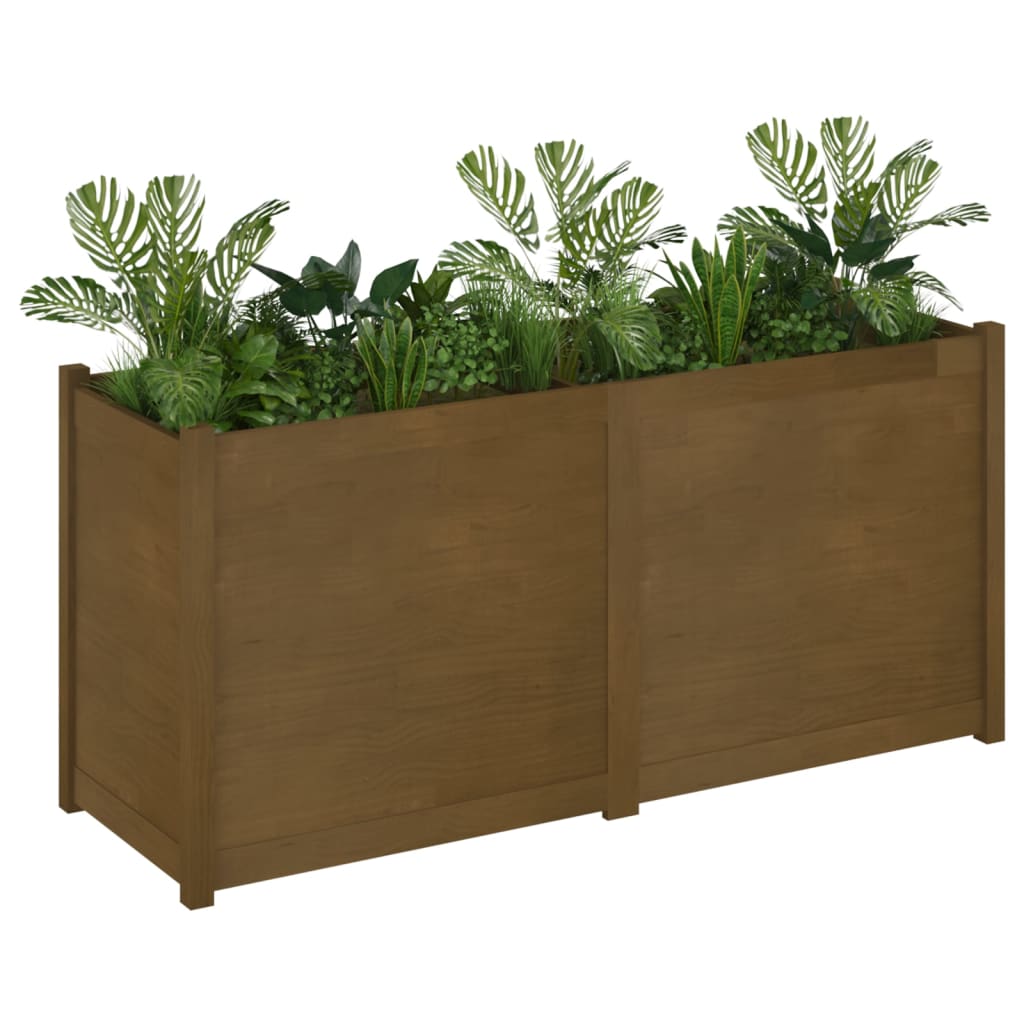 Garden Planter Honey Brown 59.1x19.7x27.6 Solid Wood Pine