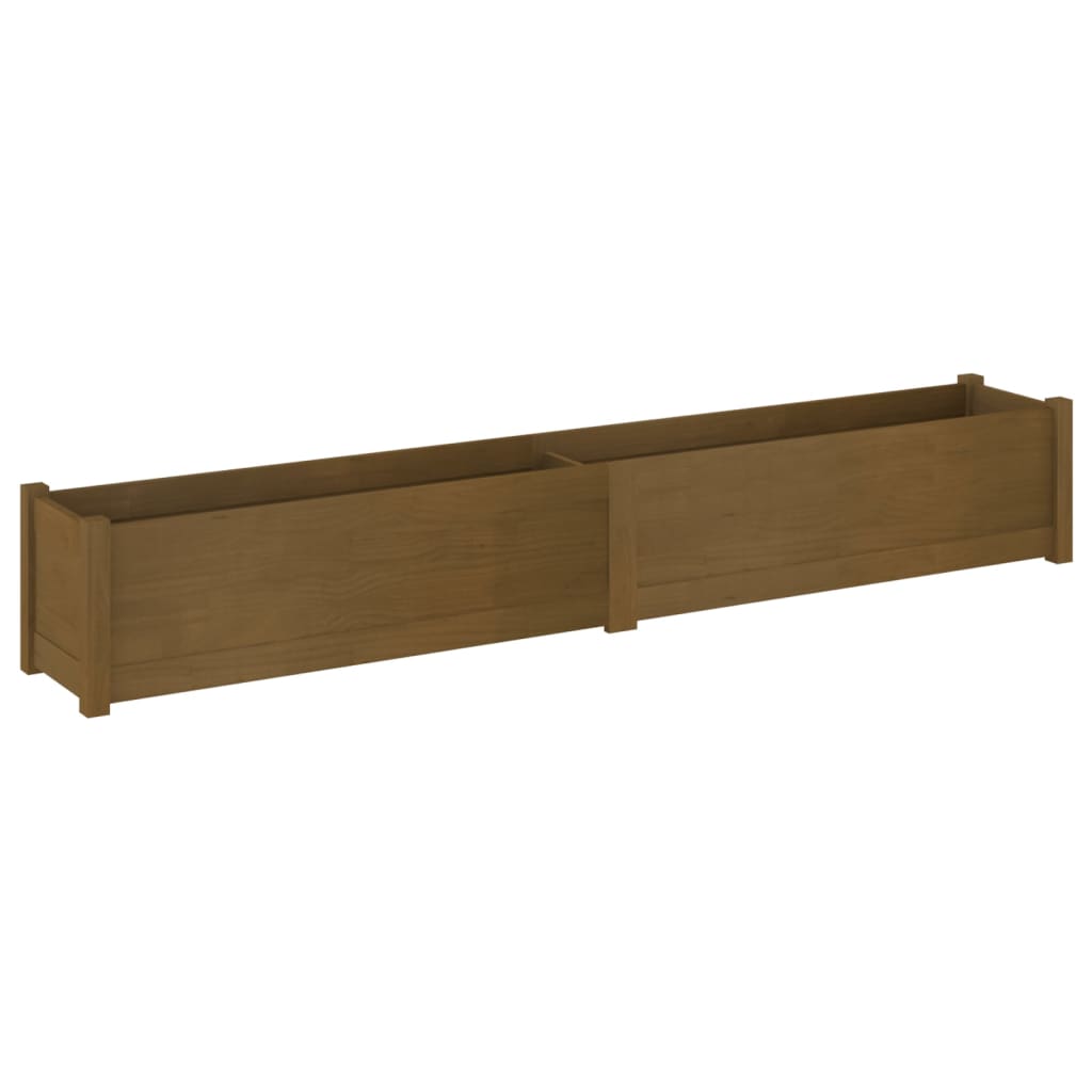 Garden Planter Honey Brown 78.7x12.2x12.2 Solid Wood Pine