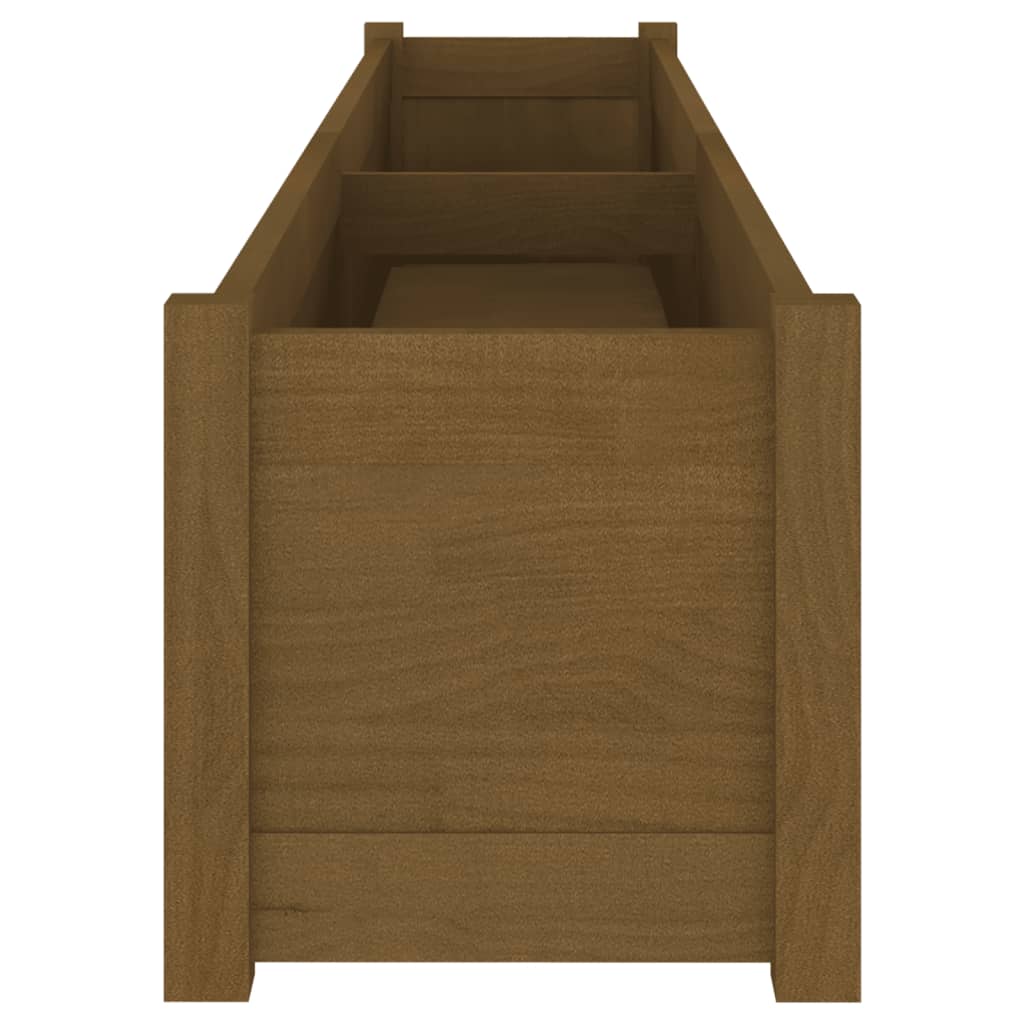 Garden Planter Honey Brown 78.7x12.2x12.2 Solid Wood Pine