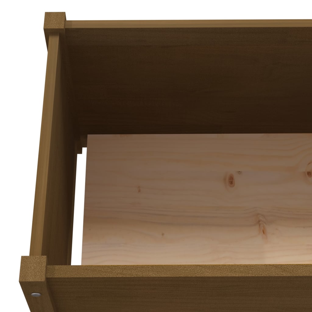 Garden Planter Honey Brown 78.7x12.2x12.2 Solid Wood Pine