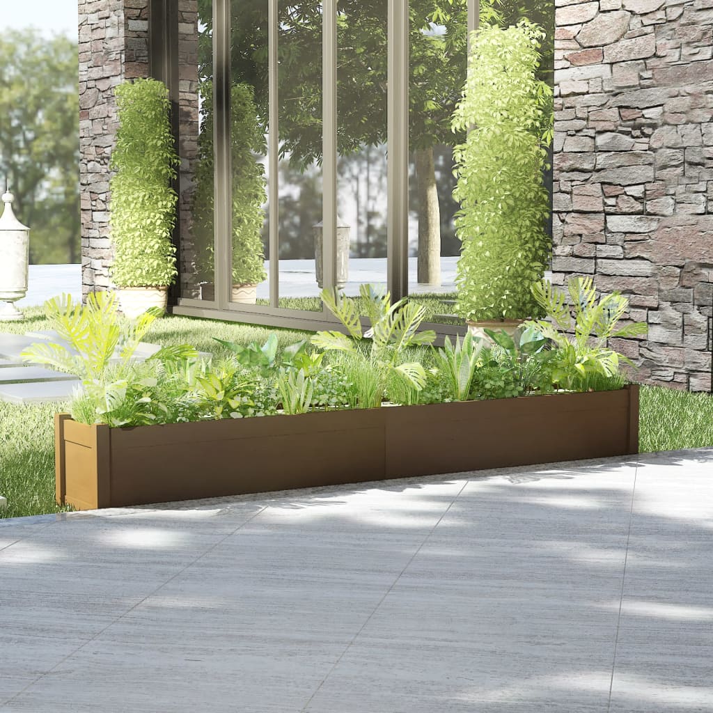 Garden Planter Honey Brown 78.7x12.2x12.2 Solid Wood Pine