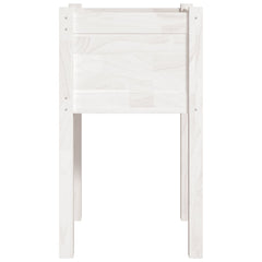 Garden Planter White 15.7x15.7x27.6 Solid Wood Pine