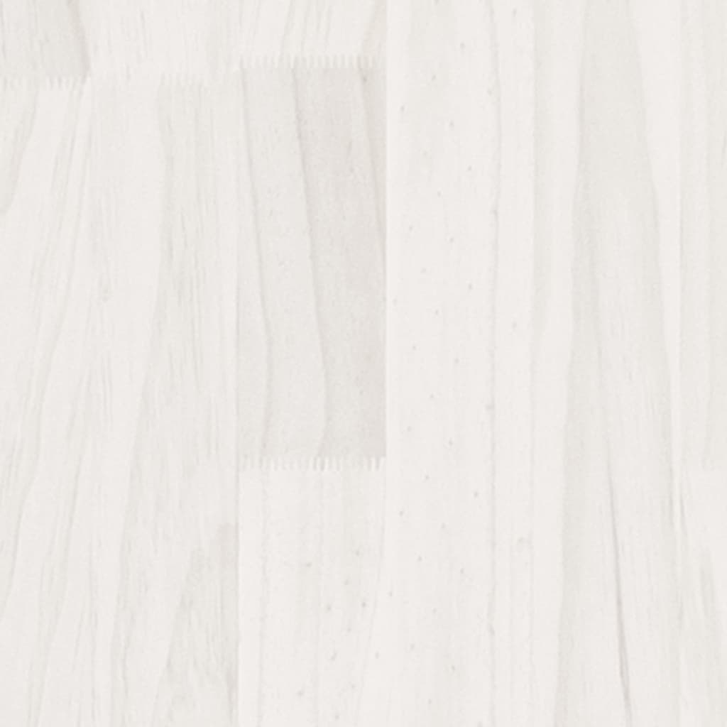 Garden Planter White 15.7x15.7x27.6 Solid Wood Pine