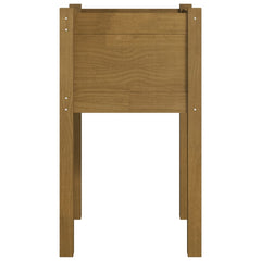 Garden Planter Honey Brown 15.7x15.7x27.6 Solid Wood Pine