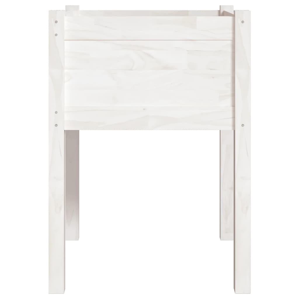 Garden Planters 2 pcs White 19.7x19.7x27.6 Solid Wood Pine