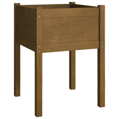 Garden Planter Honey Brown 19.7x19.7x27.6 Solid Wood Pine