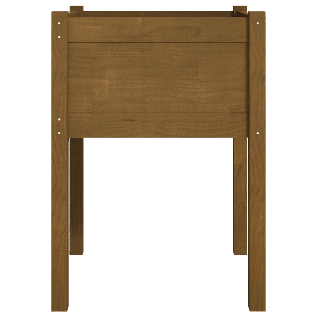 Garden Planter Honey Brown 19.7x19.7x27.6 Solid Wood Pine