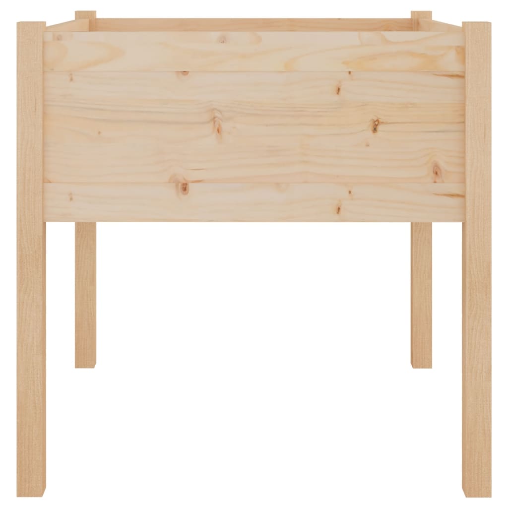 Garden Planters 2 pcs 27.6x27.6x27.6 Solid Wood Pine