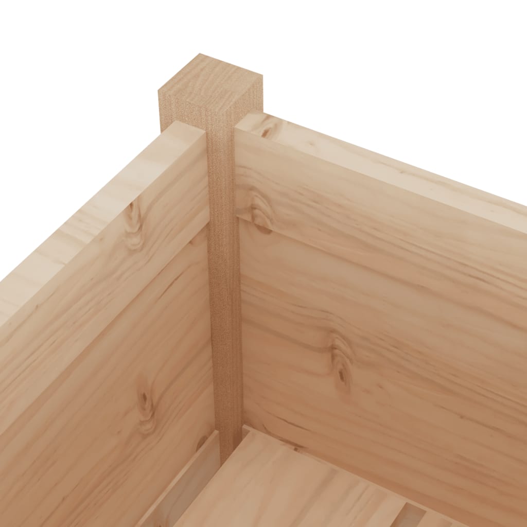 Garden Planters 2 pcs 27.6x27.6x27.6 Solid Wood Pine