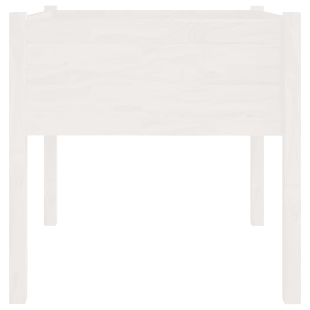 Garden Planters 2 pcs White 27.6x27.6x27.6 Solid Wood Pine