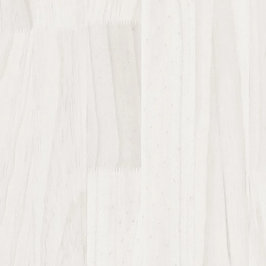 Garden Planters 2 pcs White 27.6x27.6x27.6 Solid Wood Pine