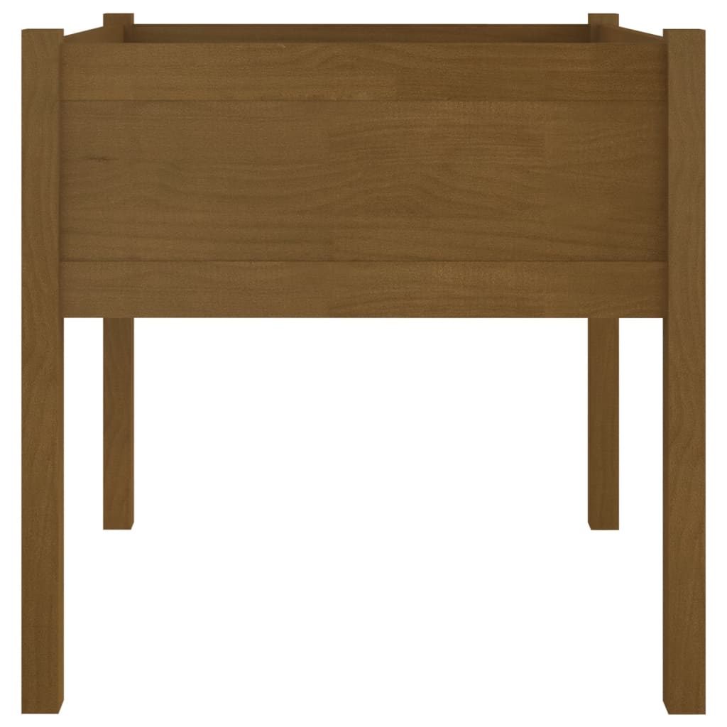 Garden Planter Honey Brown 27.6x27.6x27.6 Solid Wood Pine