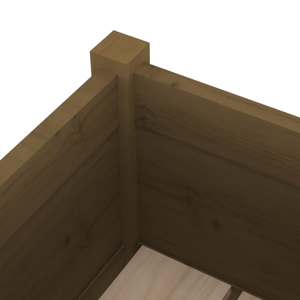 Garden Planter Honey Brown 27.6x27.6x27.6 Solid Wood Pine