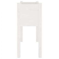 Garden Planter White Solid pinewood 27.6 x 12.2 x 27.6 in Durable