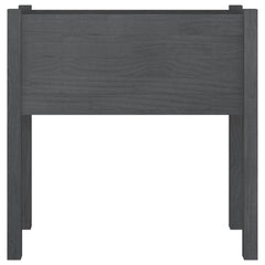 Garden Planter Grey Solid Pinewood Medium Garden Planter