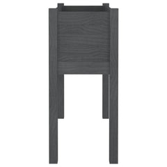 Garden Planter Grey Solid Pinewood Medium Garden Planter