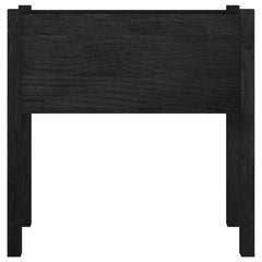 Garden Planter Black Solid Pinewood Durable Garden Planter