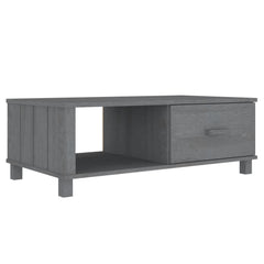 Coffee Table Dark Grey Solid pinewood, MDF 39.4 x 21.7 x 13.8 in