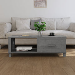 Coffee Table Dark Grey Solid pinewood, MDF 39.4 x 21.7 x 13.8 in