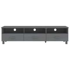 TV Cabinet Dark Grey Solid Pinewood, MDF Standard TV Cabinet