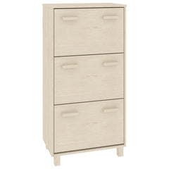 Shoe Cabinet HAMAR Honey Brown 23.4x13.8x46.1 Solid Wood Pine