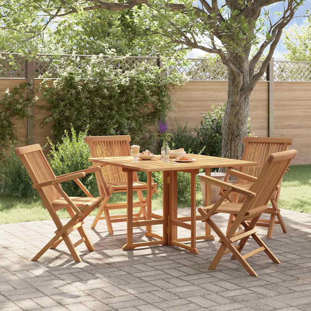 Outdoor Dining Set Teak Solid teak wood Medium Foldable