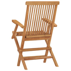 Garden Chair Set of 4 Teak Teak wood Standard Foldable