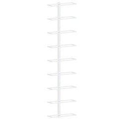Wall-mounted Wine Rack for 9 Bottles White Iron