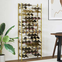 Wine Rack for 96 Bottles Gold Metal