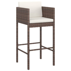 Garden Bar Set Brown PE rattan Medium Durable Garden Bar Set