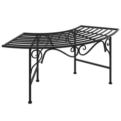 Tree Bench Black Steel Medium Durable Circular Tree Bench