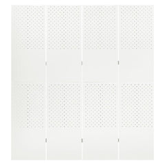 4-Panel Room Dividers 2 pcs White 63x70.9 Steel