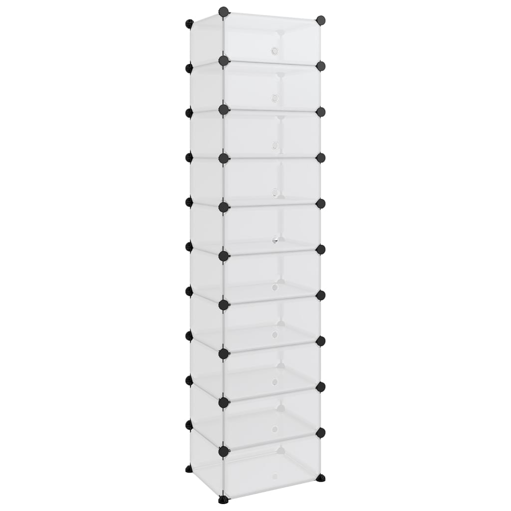 Shoe Rack Transparent 17.3x12.6x68.5 PP