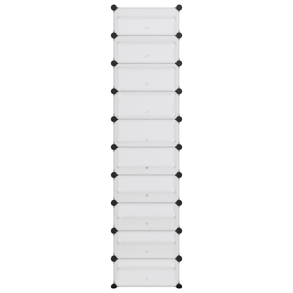 Shoe Rack Transparent 17.3x12.6x68.5 PP