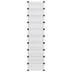 Shoe Rack Transparent 17.3x12.6x68.5 PP