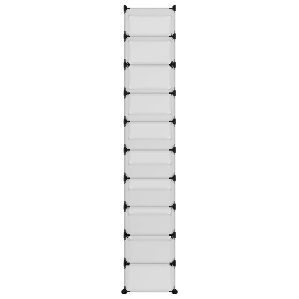 Shoe Rack Transparent 17.3x12.6x68.5 PP