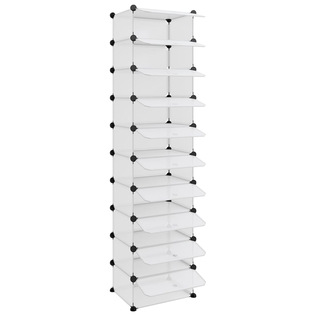Shoe Rack Transparent 17.3x12.6x68.5 PP