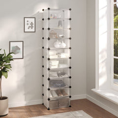 Shoe Rack Transparent 17.3x12.6x68.5 PP