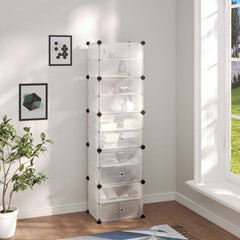 Shoe Rack Transparent 17.3x12.4x60.4 PP