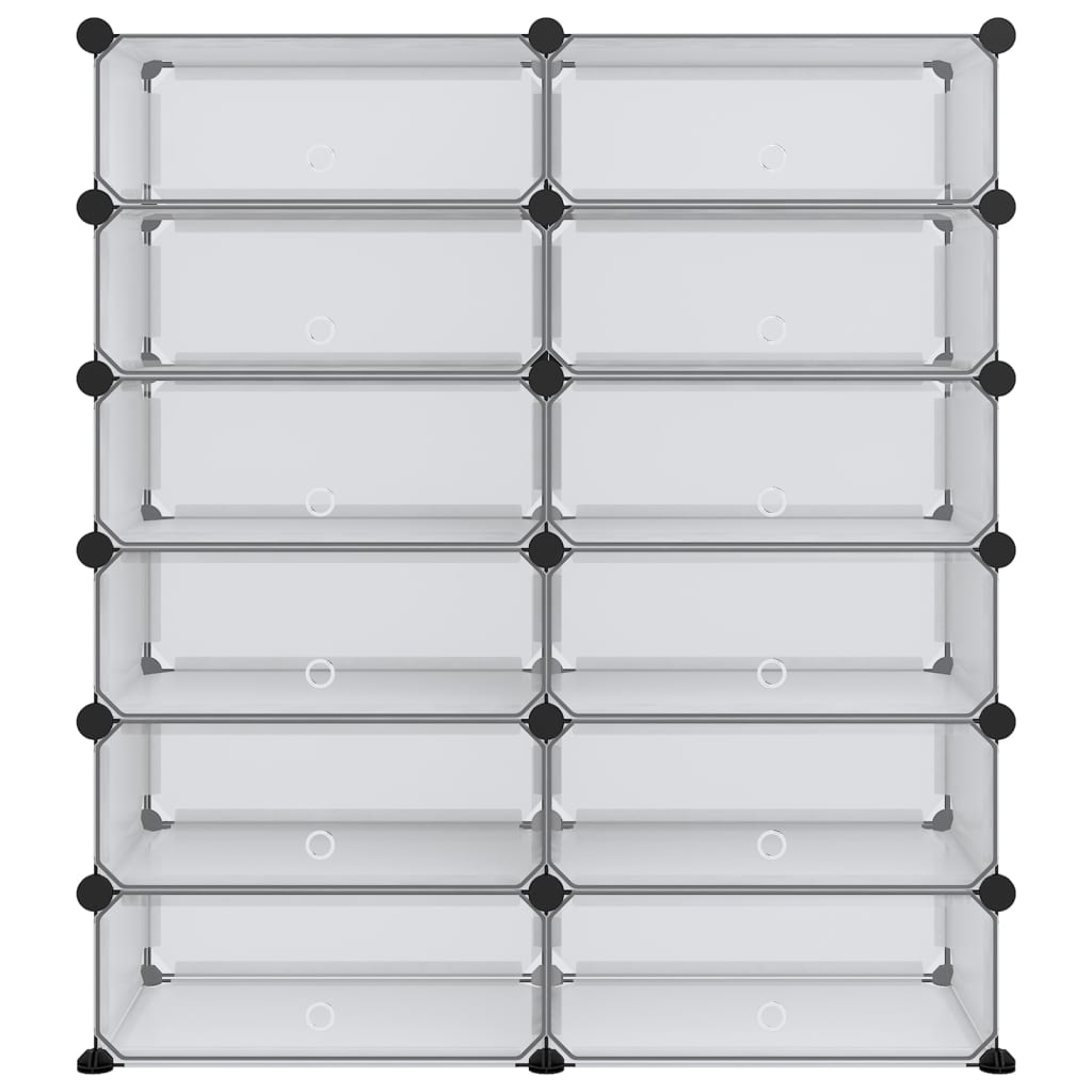 Shoe Rack Transparent 37.2x14.4x41.7 PP