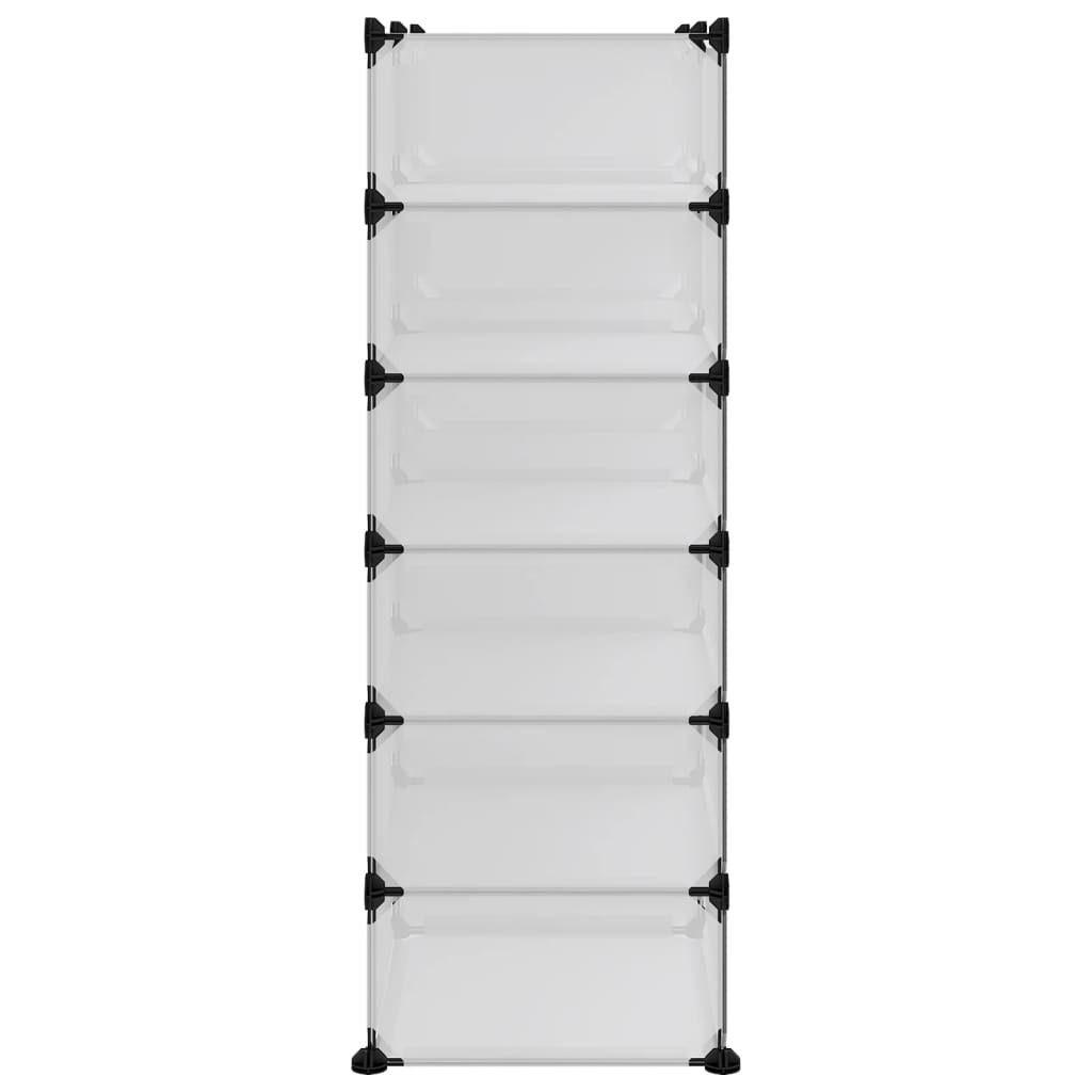 Shoe Rack Transparent 37.2x14.4x41.7 PP