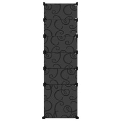 Shoe Rack Black 37x14.6x49.2 PP
